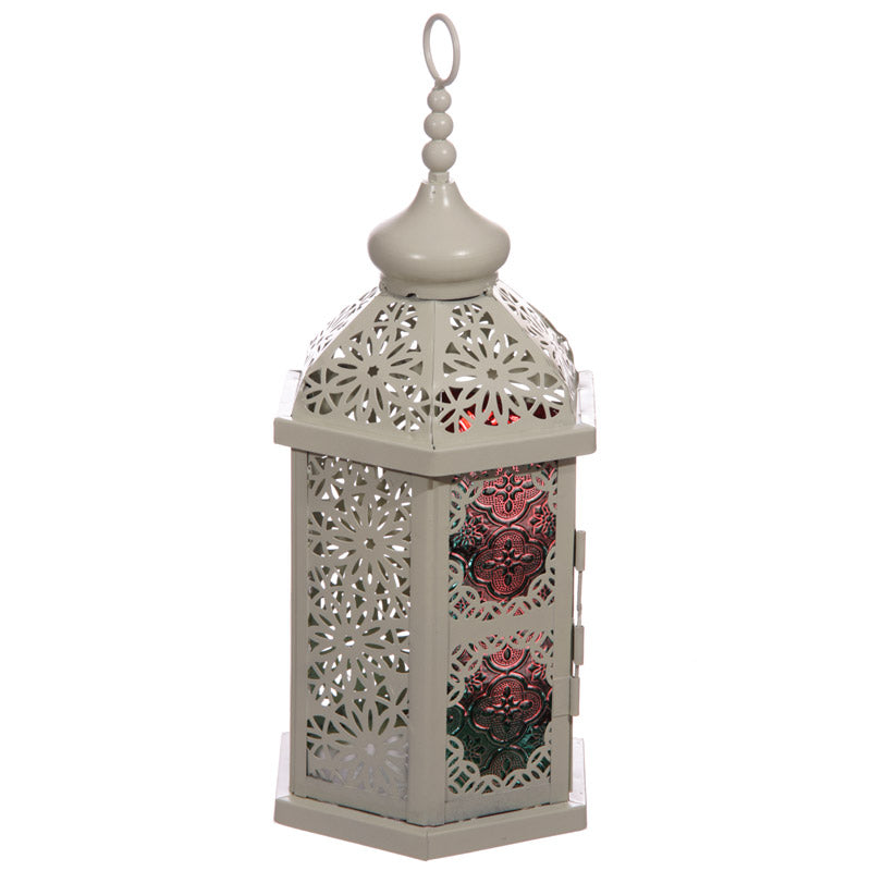 Lanterne marocaine détaillée - Blanche