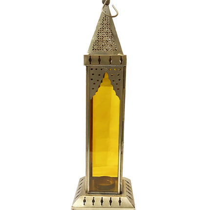 Marokkaanse lantaarn goud - geel glas