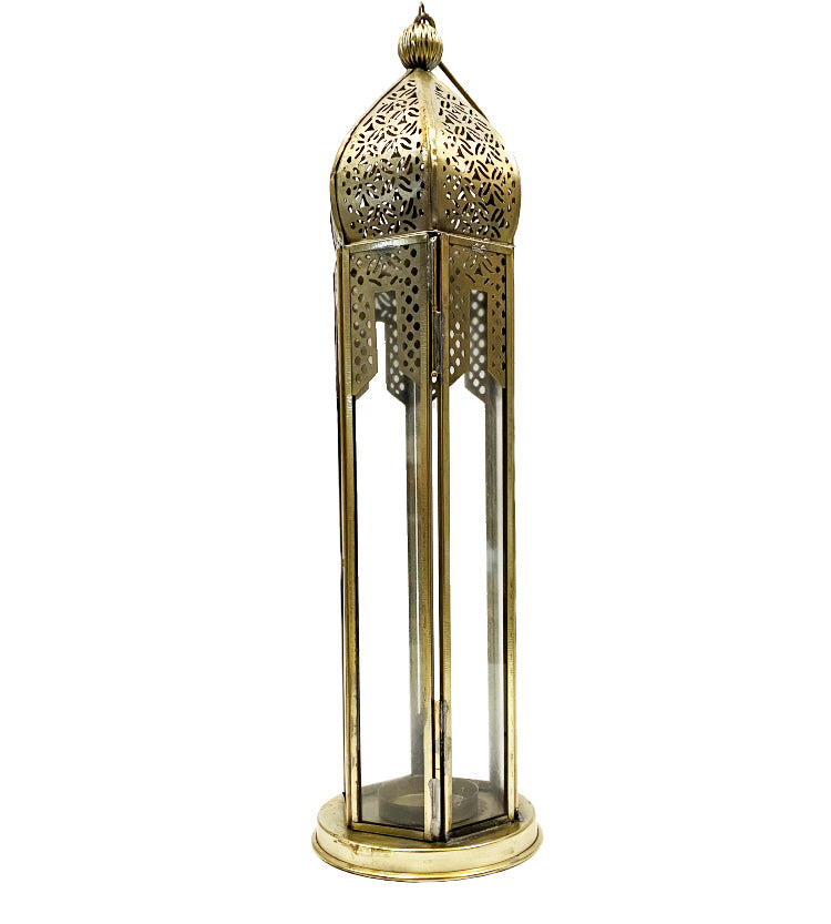 Lantern - brass | transparent glass