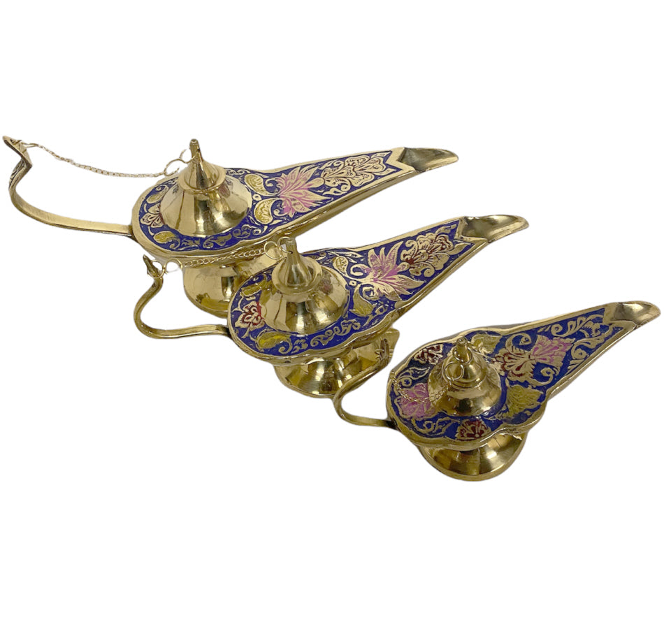 Aladdin lamp van brons – magische lamp van de geest (genie), 13 tot 18 cm