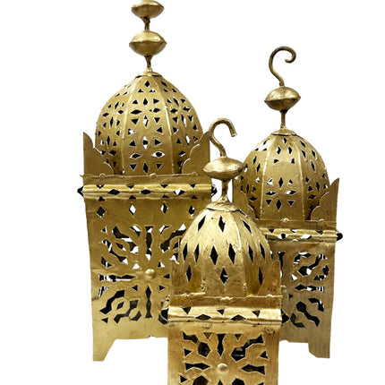 Marokkanische Laterne Schwarz Klassiker Gold