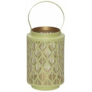 LANTERN LEAF MINT D10XH15CM