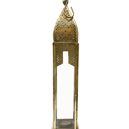 Marokkaanse lantaarn goud met transparant glas