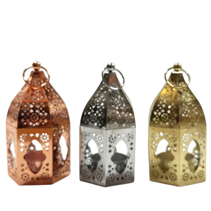 Fatima Mini-Laternen-Kerzenhalter transparentes Glas