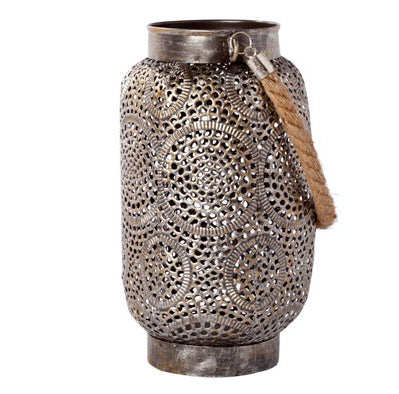 Moroccan lantern silver metal