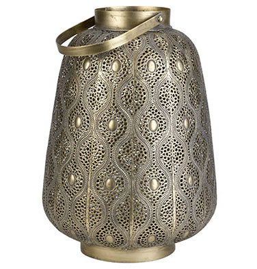 Grande lanterne marocaine dorée