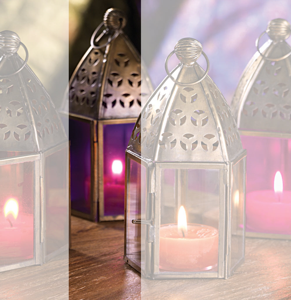 Mini lanterne en verre style marocain