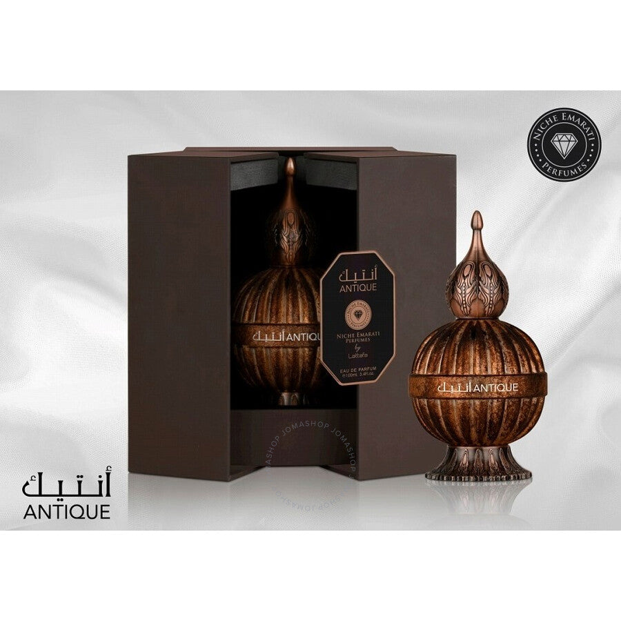 Lattafa Niche Emarati Antique 3.4 Eau De Parfum Vaporisateur (flacon métallique)