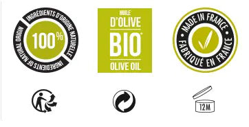 Savon noir liquide à l'huile d'olive. Sans parfum 500ml