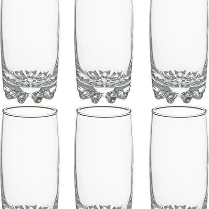 Set von 6x St. Longdrinkgläsern Tin 380 ml aus Glas