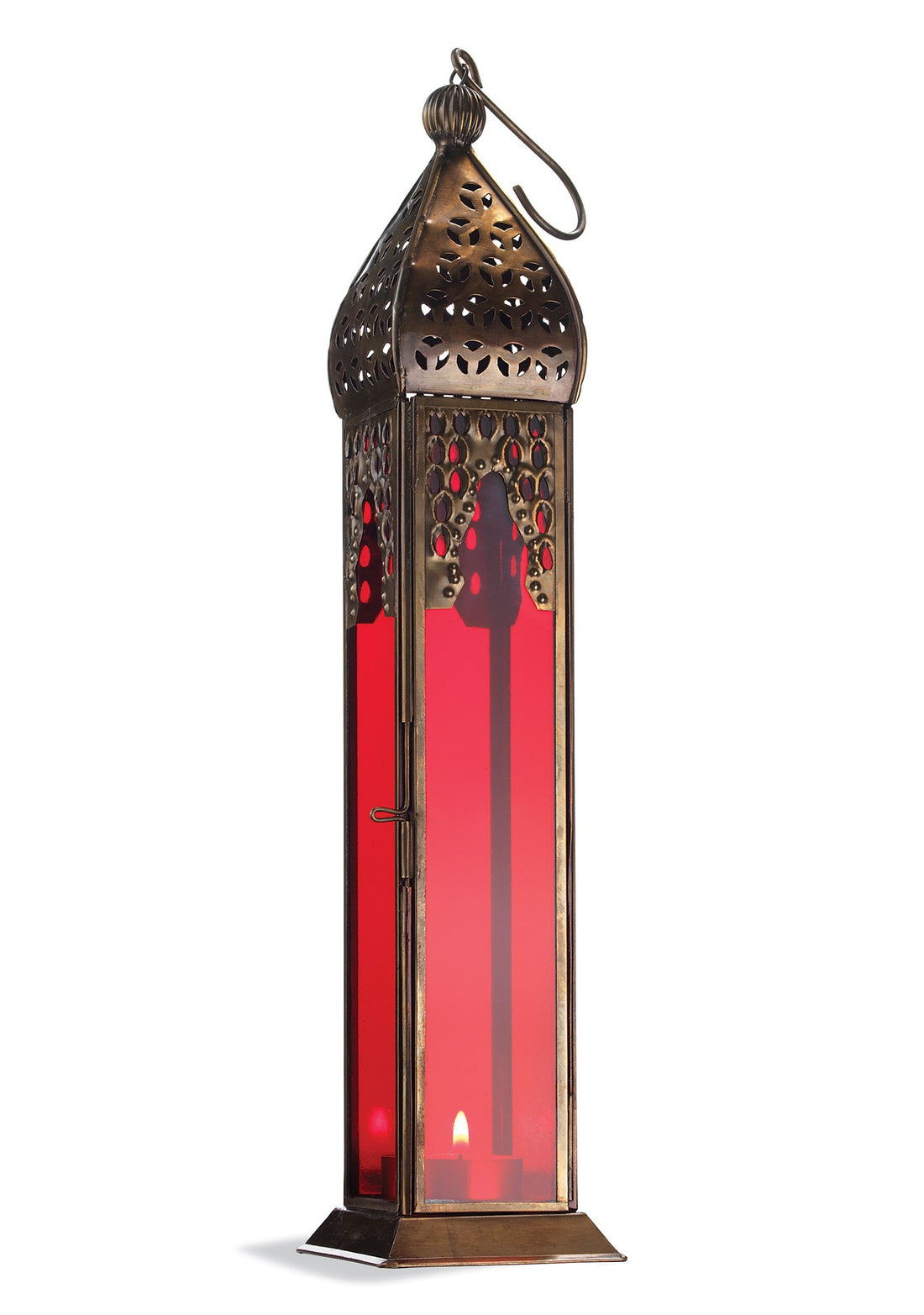 Longue lanterne marocaine en verre