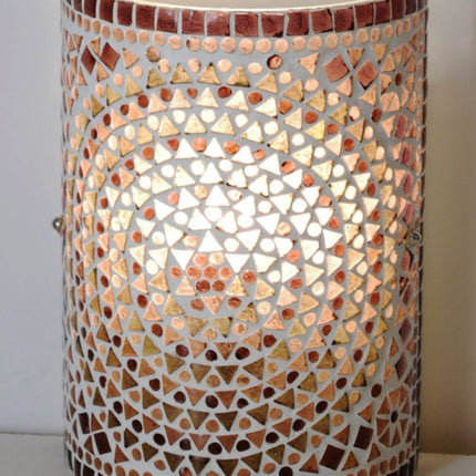 Orientalische Wandlampe Mosaik - Zylinder Lila