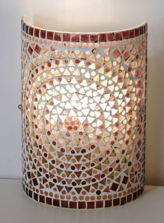 Applique murale orientale mosaïque - cylindre violet
