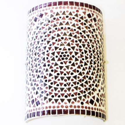 Orientalische Wandlampe Mosaik - Zylinder Lila
