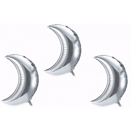 Mondballon Silber Klein (3 Stück)