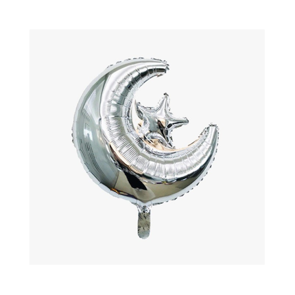 Mond-Stern-Ballon Gold/Silber