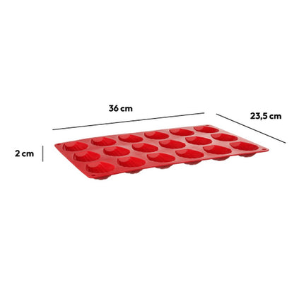 Madeleine bakvorm siliconen 36 x 23,5 x 2cm voor 18 madeleine