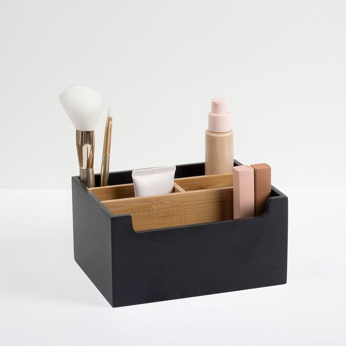 Five® - Organiseur de maquillage - noir - Taille M - sans tiroir - Compartiments de rangement