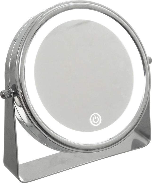 Make-up-/Rasierspiegel mit LED-Beleuchtung auf Ständer 20 cm