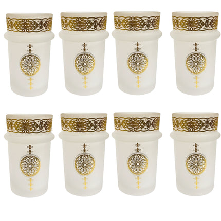 Hakal Malaki Marokkanische Teegläser – Gold Design – 9 cm – 12er Set