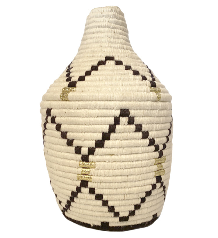 Panier berbère marocain blanc