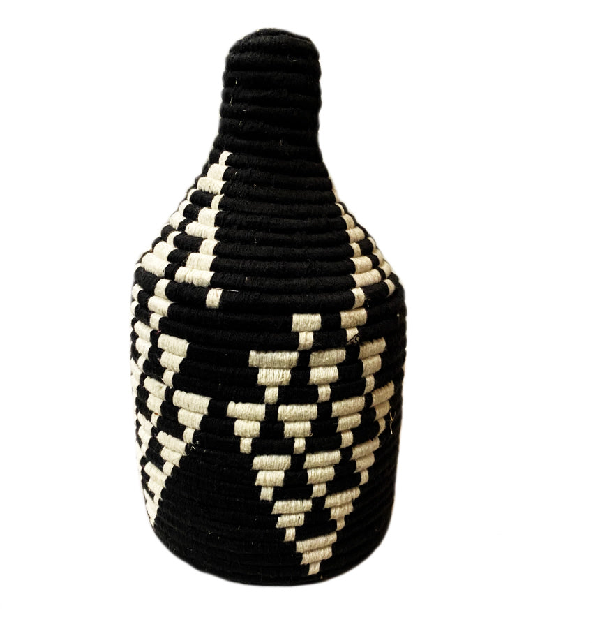 Moroccan black and white basket