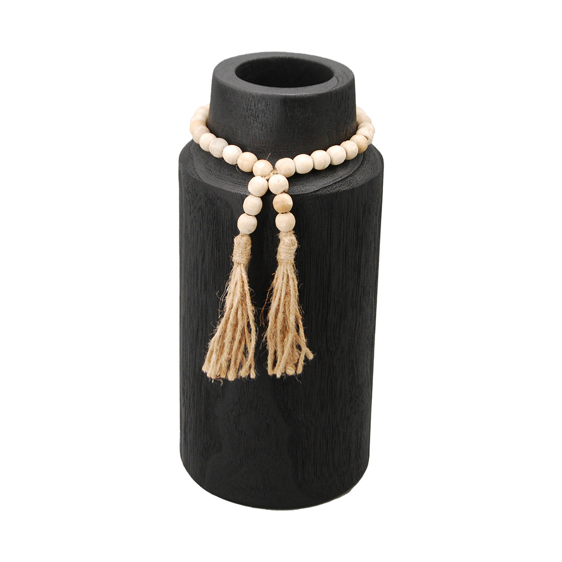 Vase en bois de manguier noir