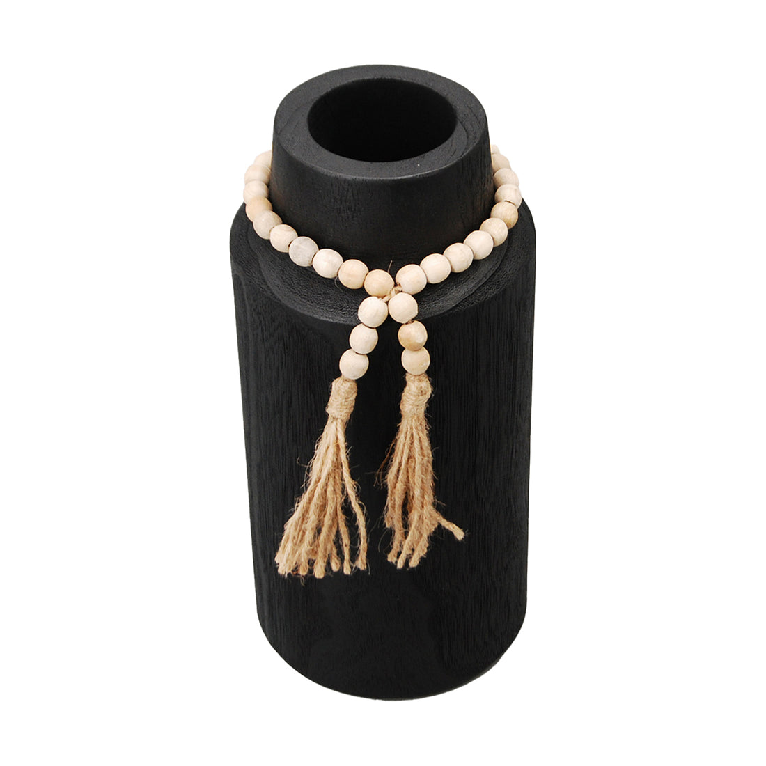 Vase en bois de manguier noir