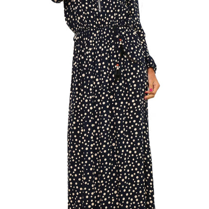 Blaues Maxikleid