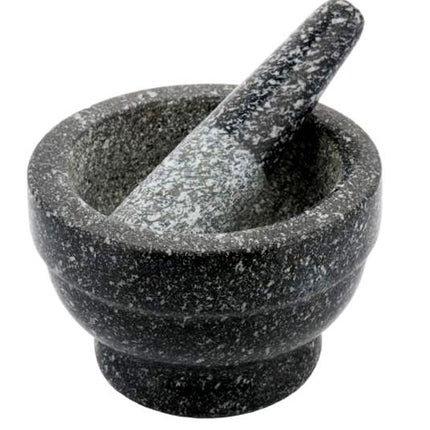 Marmeren vijzel met stamper Ø12x8cm