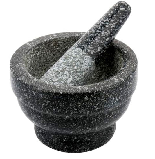 Marmeren vijzel met stamper Ø12x8cm