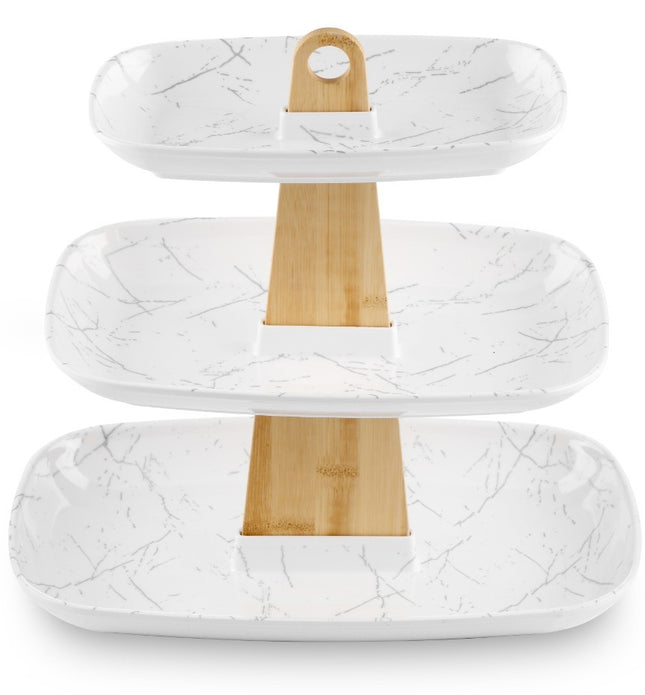 Etagere in Marmoroptik – 3-stöckig