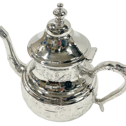 Traditionele Marokkaanse Theepot Zilver - berrad– Handgemaakt in Fes – 1 Liter