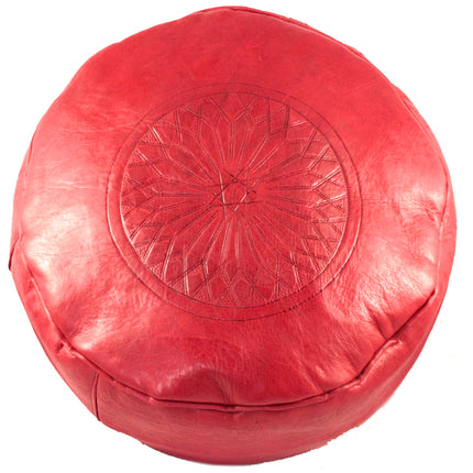 Marokkanischer Pouf dunkelrot Ø 50 cm