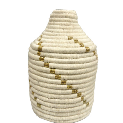 Marokkaans berbermandje raffia wol