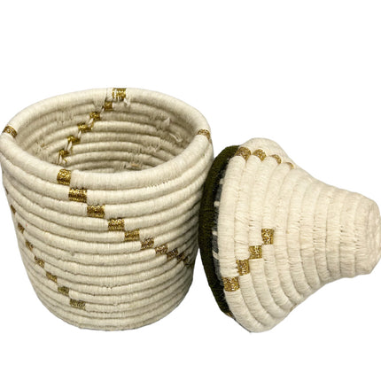 Marokkaans berbermandje raffia wol