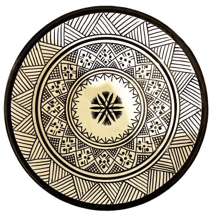 Authentic Moroccan earthenware plate Ø 26