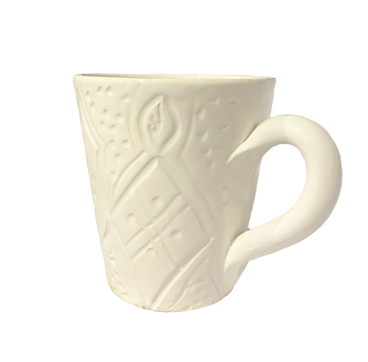 Marokkaanse aardewerk drinkbeker uit Safi – handgemaakt, 11 cm hoog