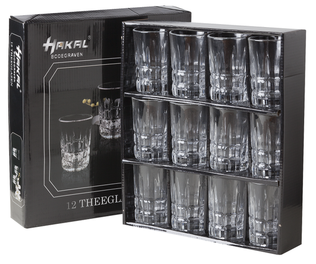 12 Gläser transparent
