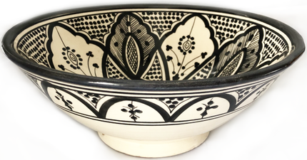 Handgemachte Salatschale schwarz
