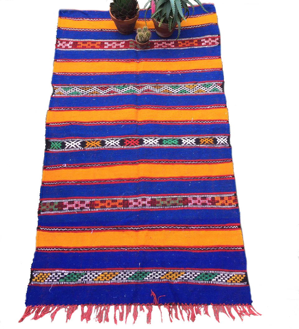 Kilim rug purple / orange 150 x 90 cm