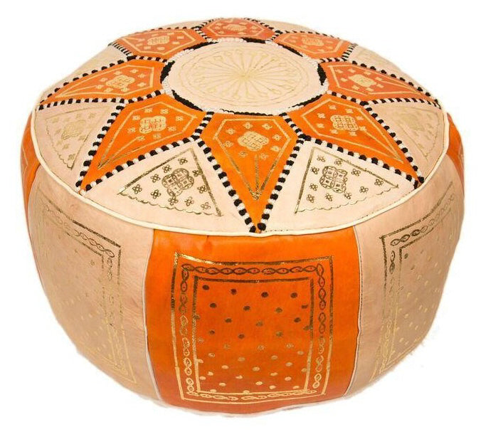 Pouf Marocain Orange