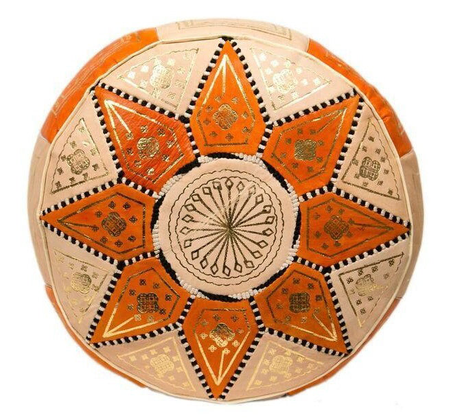 Pouf Marocain Orange