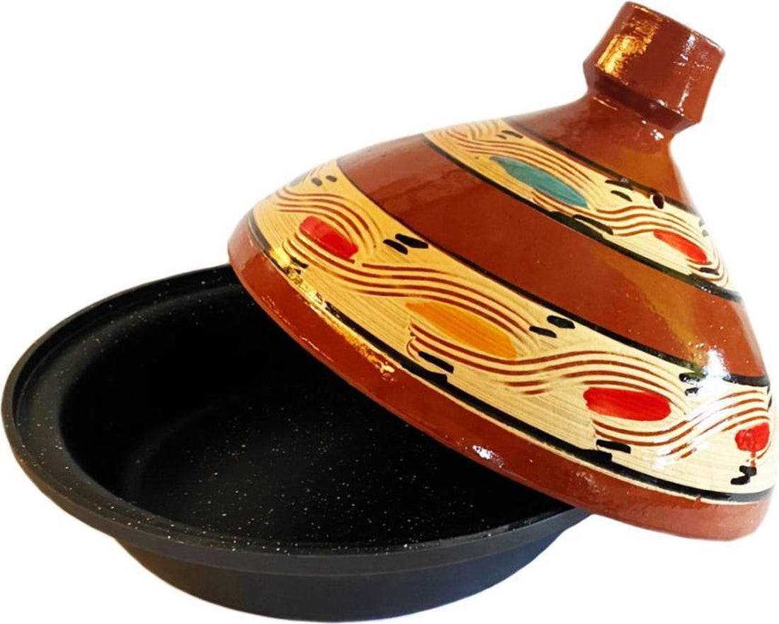 Earthenware and cast aluminium tagine, also suitable for induction