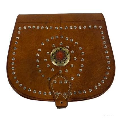 Marokkanische handgemachte Ledertasche braun