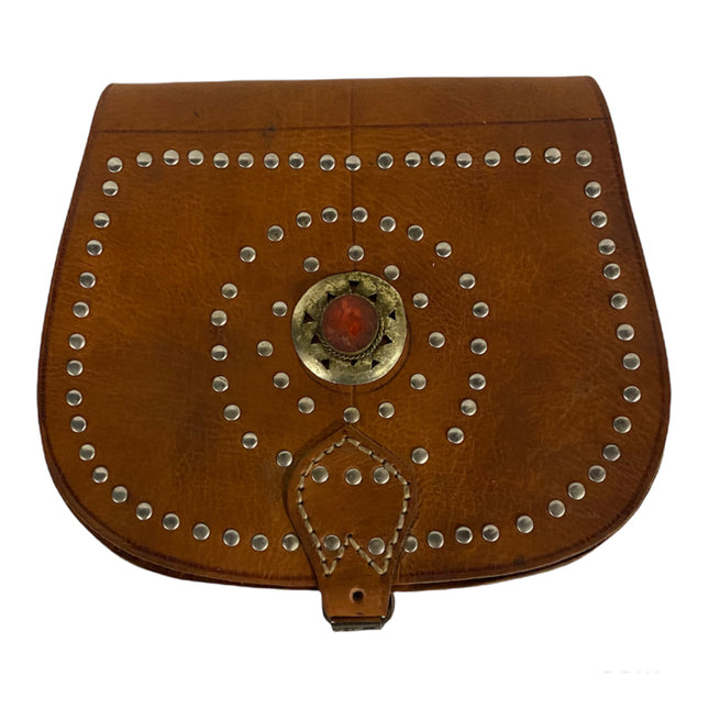 Marokkanische handgemachte Ledertasche braun