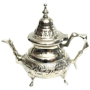 Traditional Moroccan Silver Teapot – Berrad – Handmade in Fez – 1 Liter
