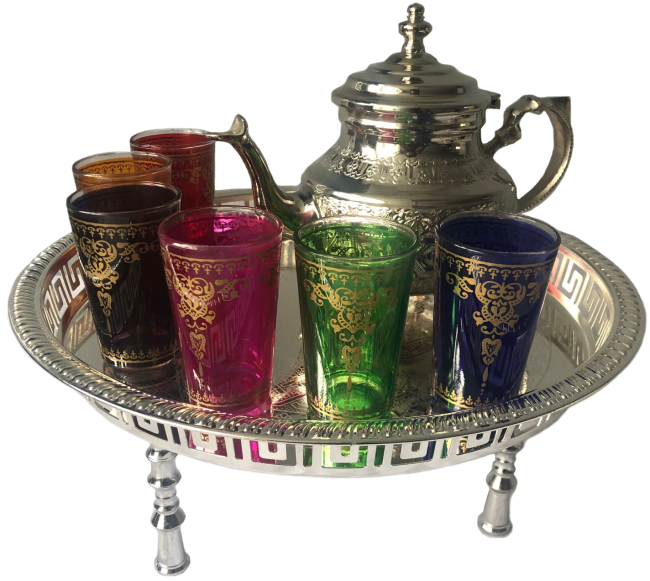 Service à thé marocain de luxe