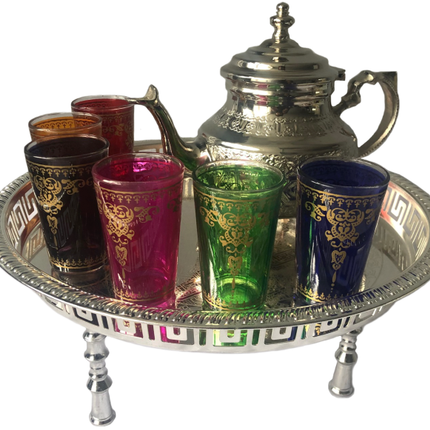 Luxuriöses marokkanisches Teeset - Komplettes marokkanisches Teeservice