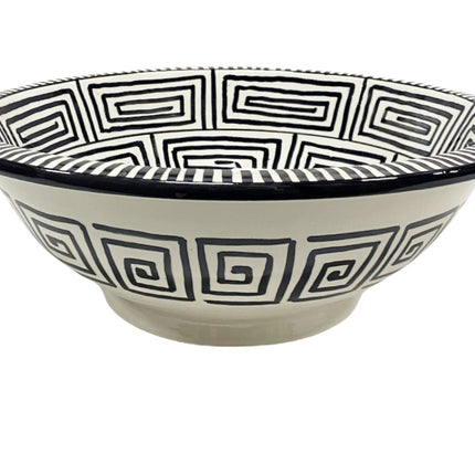 Marokkanisches Keramikwaschbecken - Waschbecken schwarz-weiß